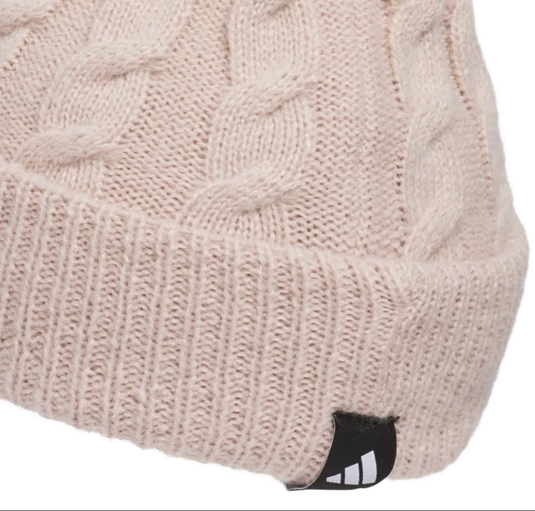 新品試着のみ:adidas2025AWキルトジャケット&ニット帽