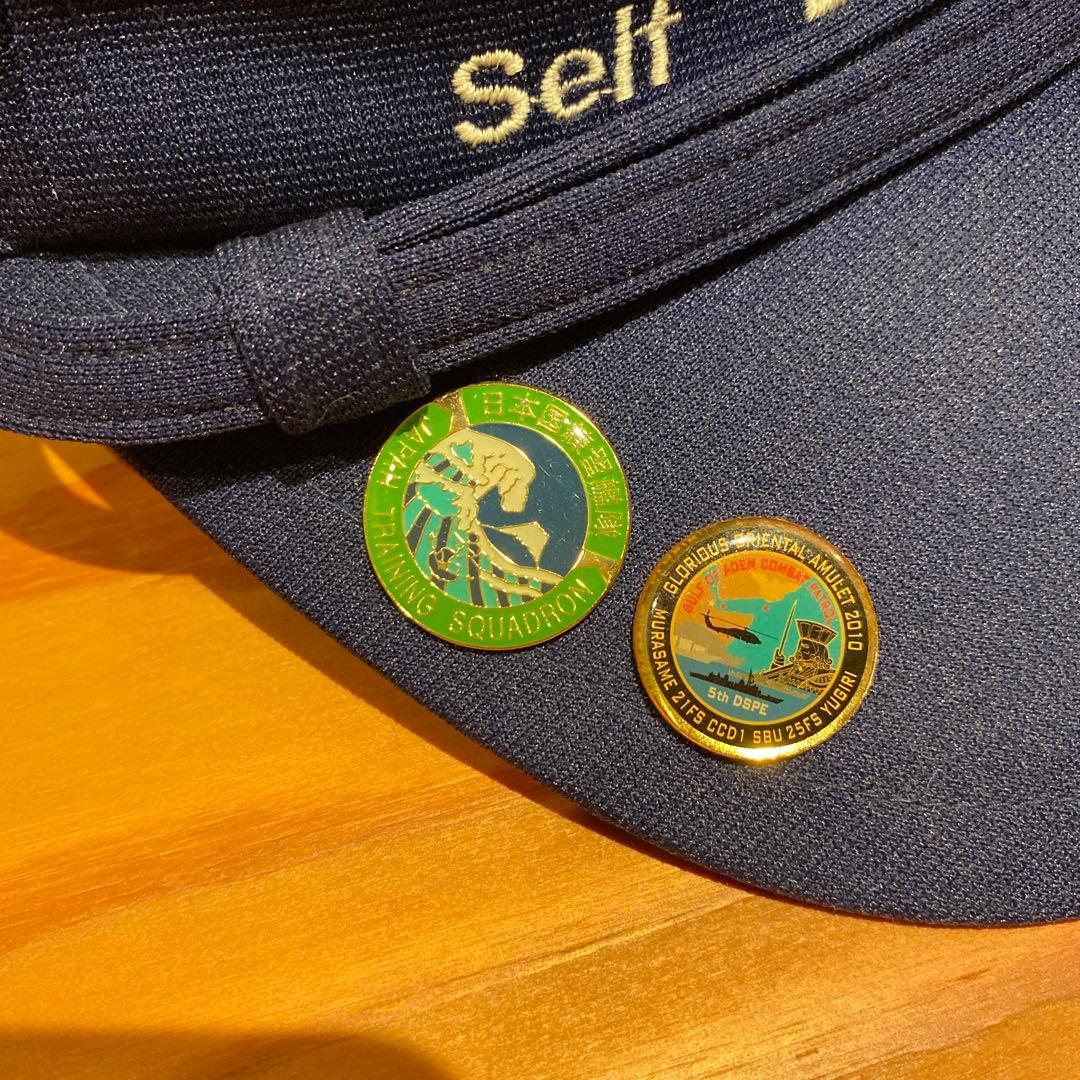 海上自衛隊　DD153 ゆうぎり　部隊識別帽　日本国練習艦隊などのピンバッジ付き