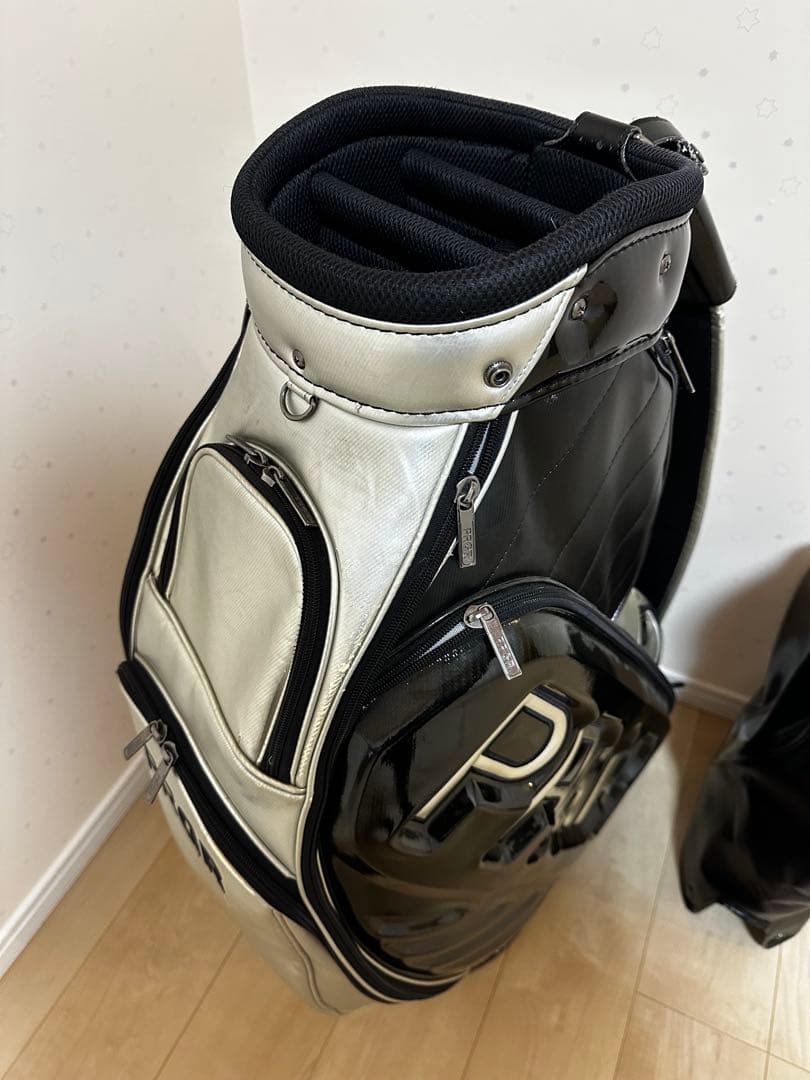 PRGR キャディバッグ ブラック/ホワイト