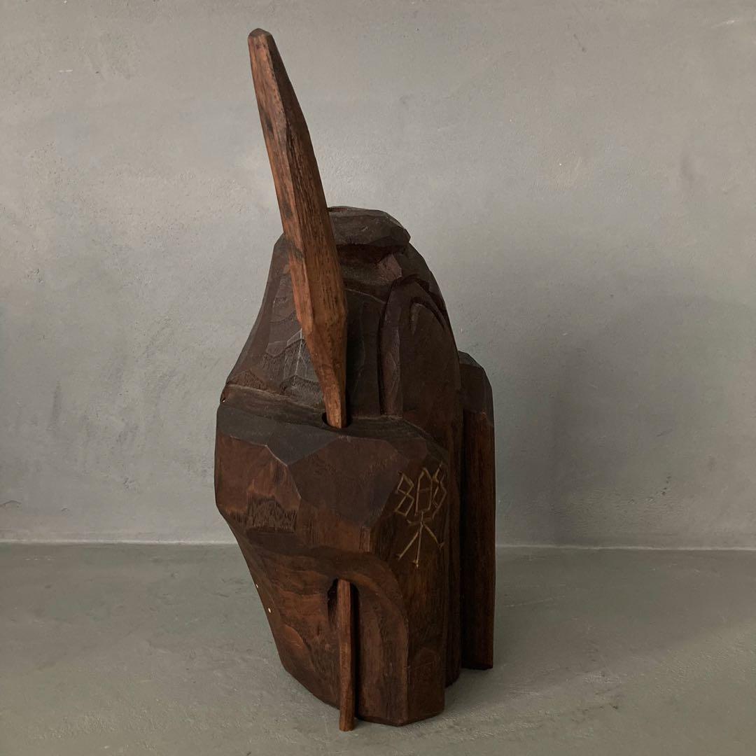 アイヌ エカシ ニポポ 彫刻 木彫り 置物 オブジェ