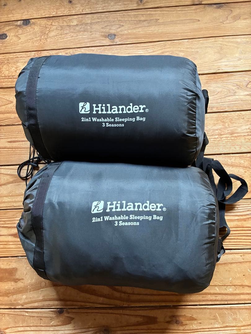 Hilander ハイランダー 洗えるシュラフ 寝袋 3シーズン２個セット