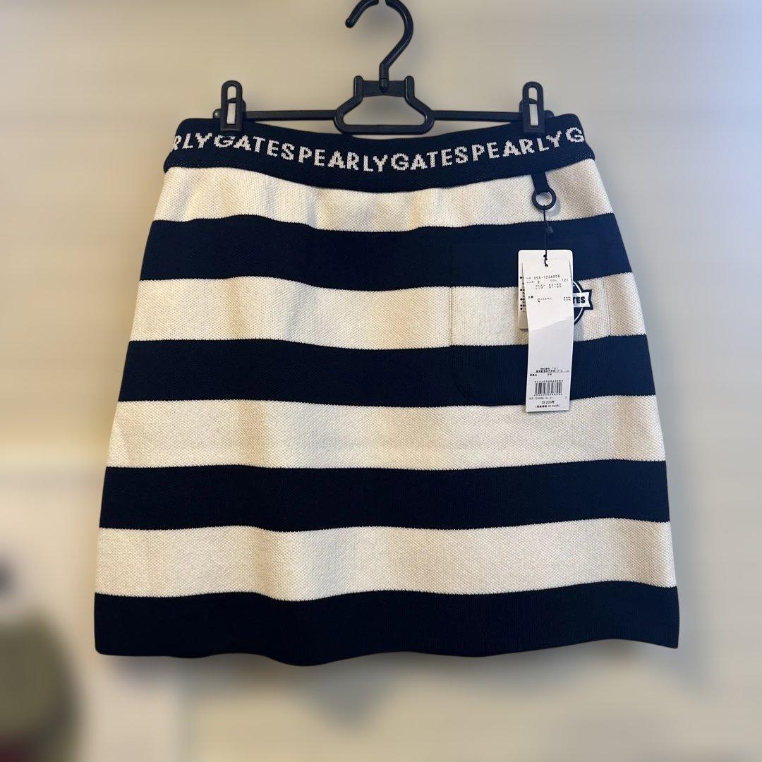 PEARLY GATES 新品ニットスカート ボーダー