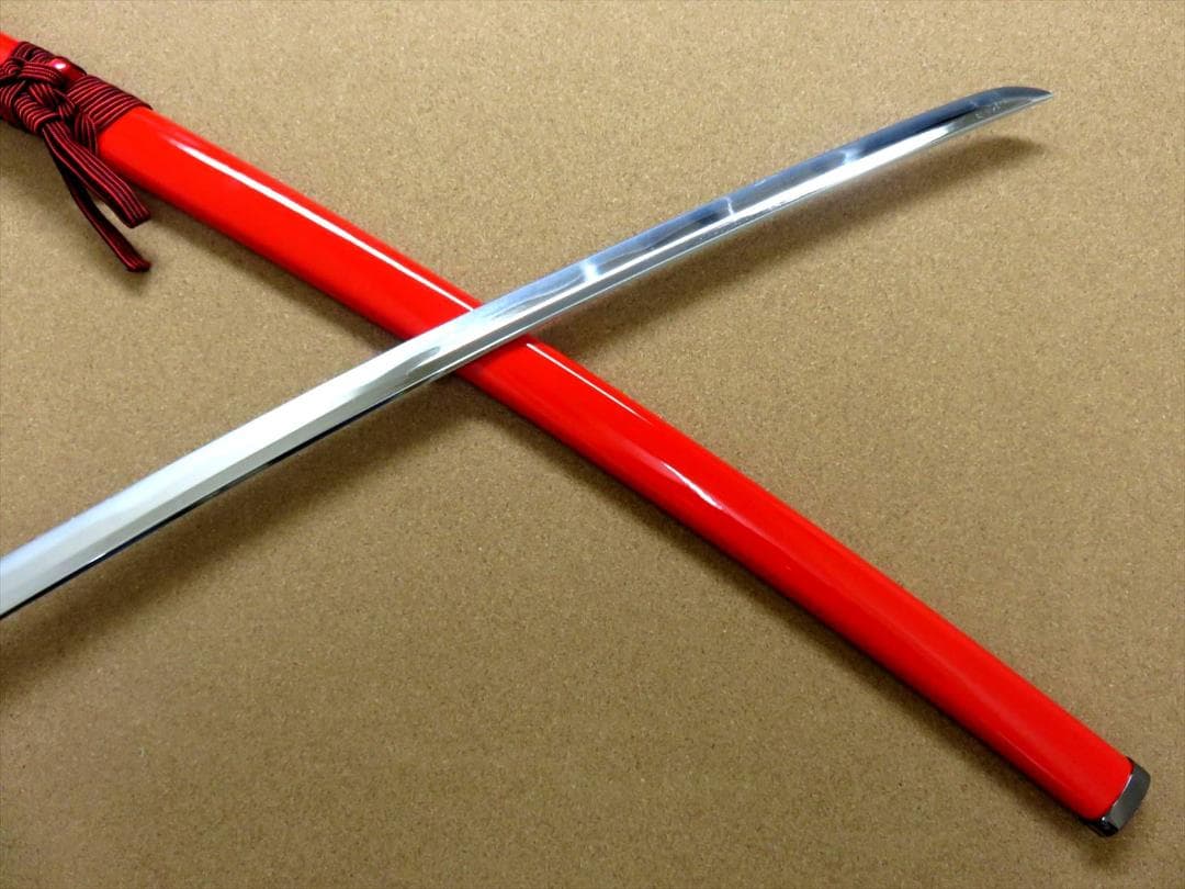 関の美術刀剣 真田幸村 真田家宝刀 六文銭散らし 朱呂鞘 大刀 模造刀 模擬刀