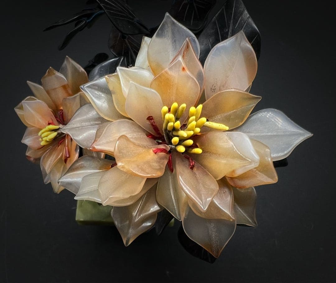 中国美術 古玩 玉石瑪瑙翡翠 彫刻 盆栽置物 開運風水ミニ盆栽