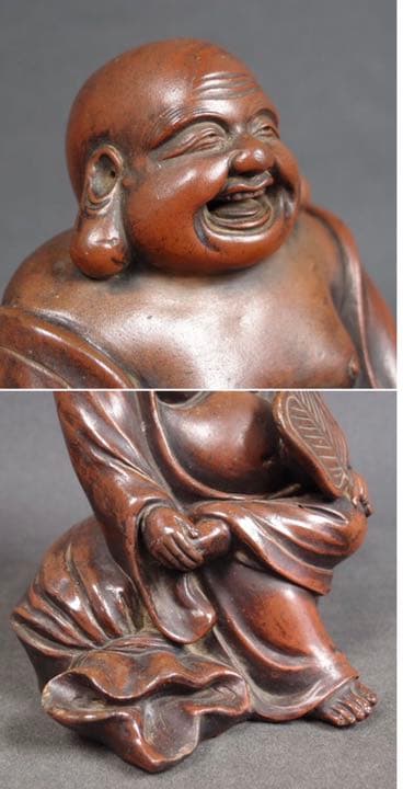 送料無料　江戸時代　備前焼　布袋伏香炉