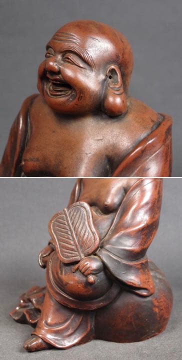 送料無料　江戸時代　備前焼　布袋伏香炉