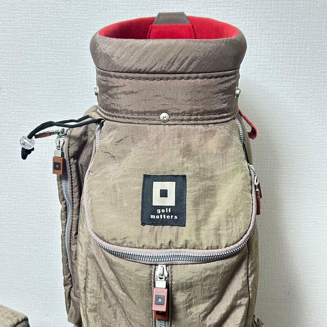 ONOFF オノフ キャディバッグ ゴルフバッグ ベージュ系 フード付き