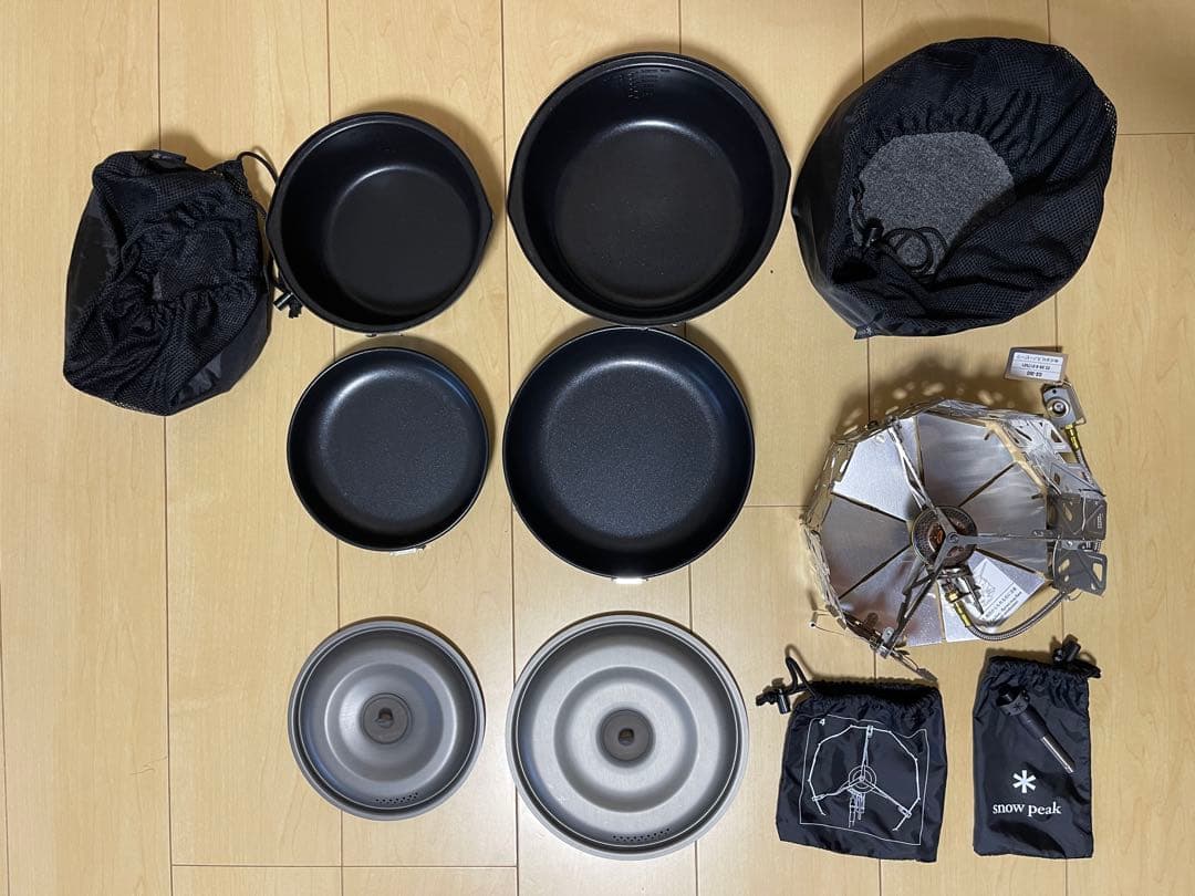 スノーピーク　ヤエンストーブナギ　ヤエンクッカー1000 1500 3点セット