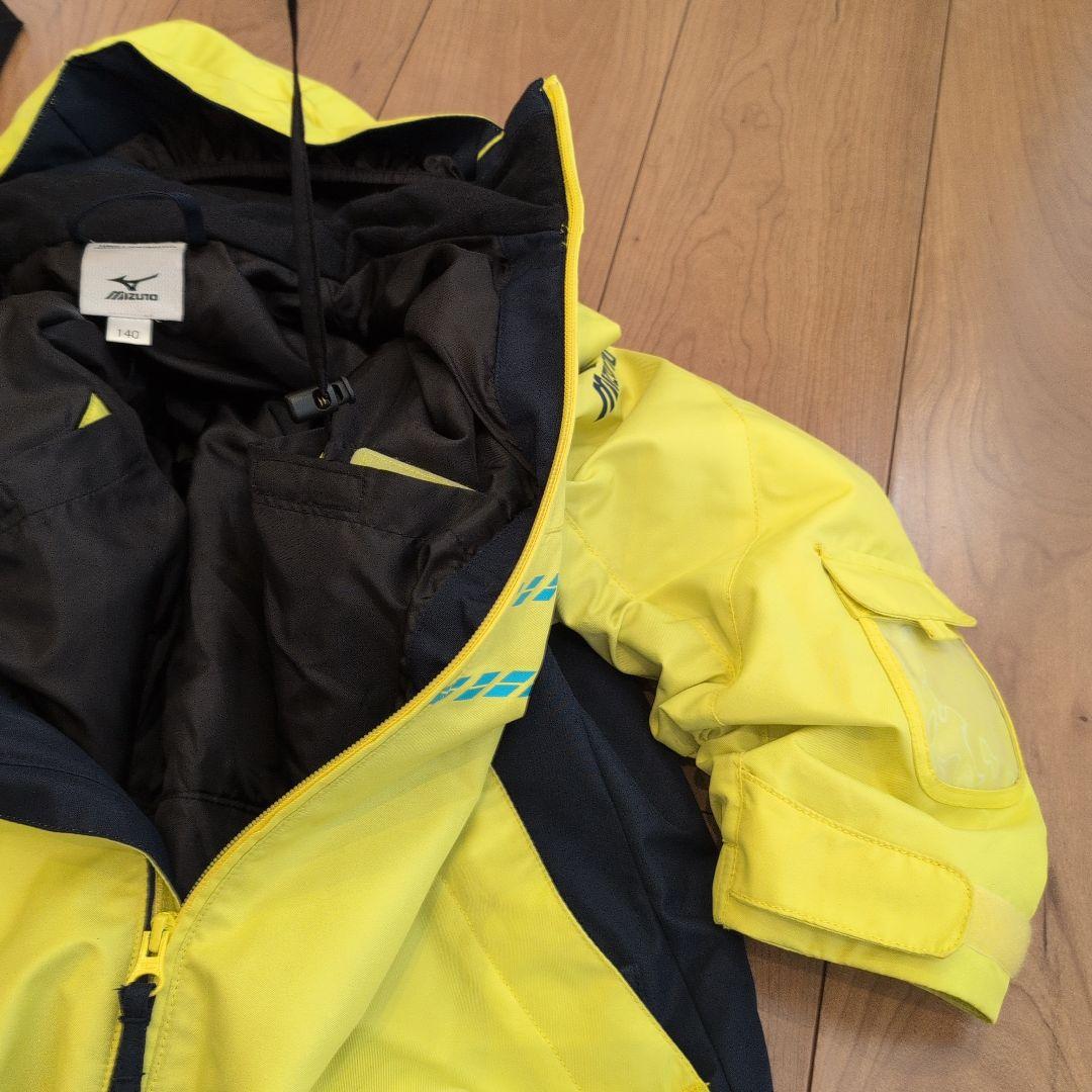 スキーウエア 140cm ミズノ ゴーグル 極暖上下2セット 帽子付き