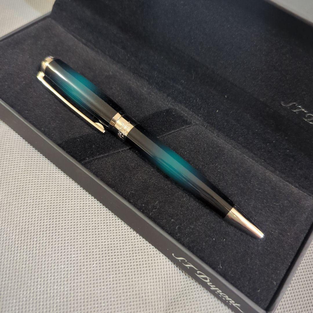 エス・テー・デュポン「ラインD サンバースト 純正漆(グリーン)」ボールペン