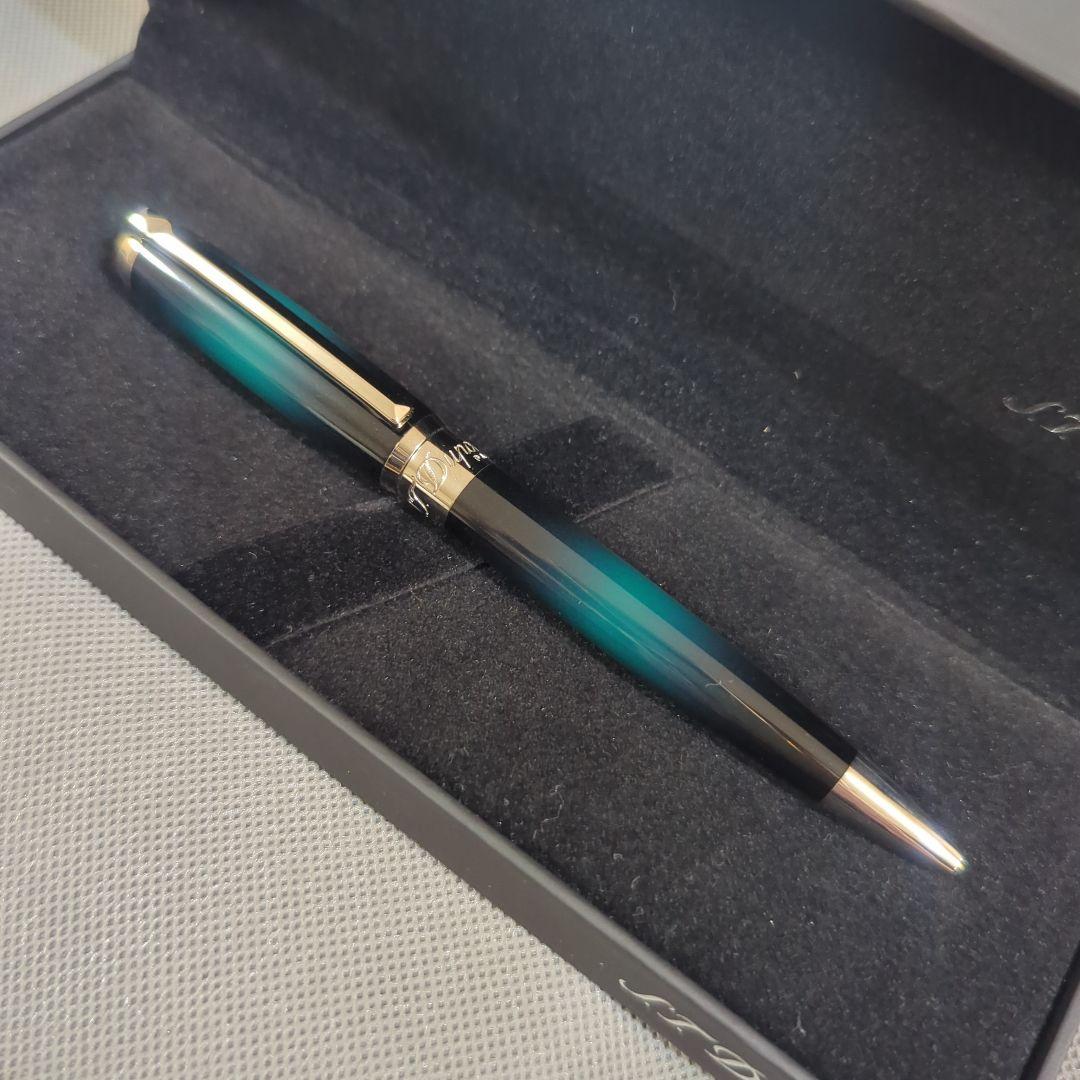 エス・テー・デュポン「ラインD サンバースト 純正漆(グリーン)」ボールペン