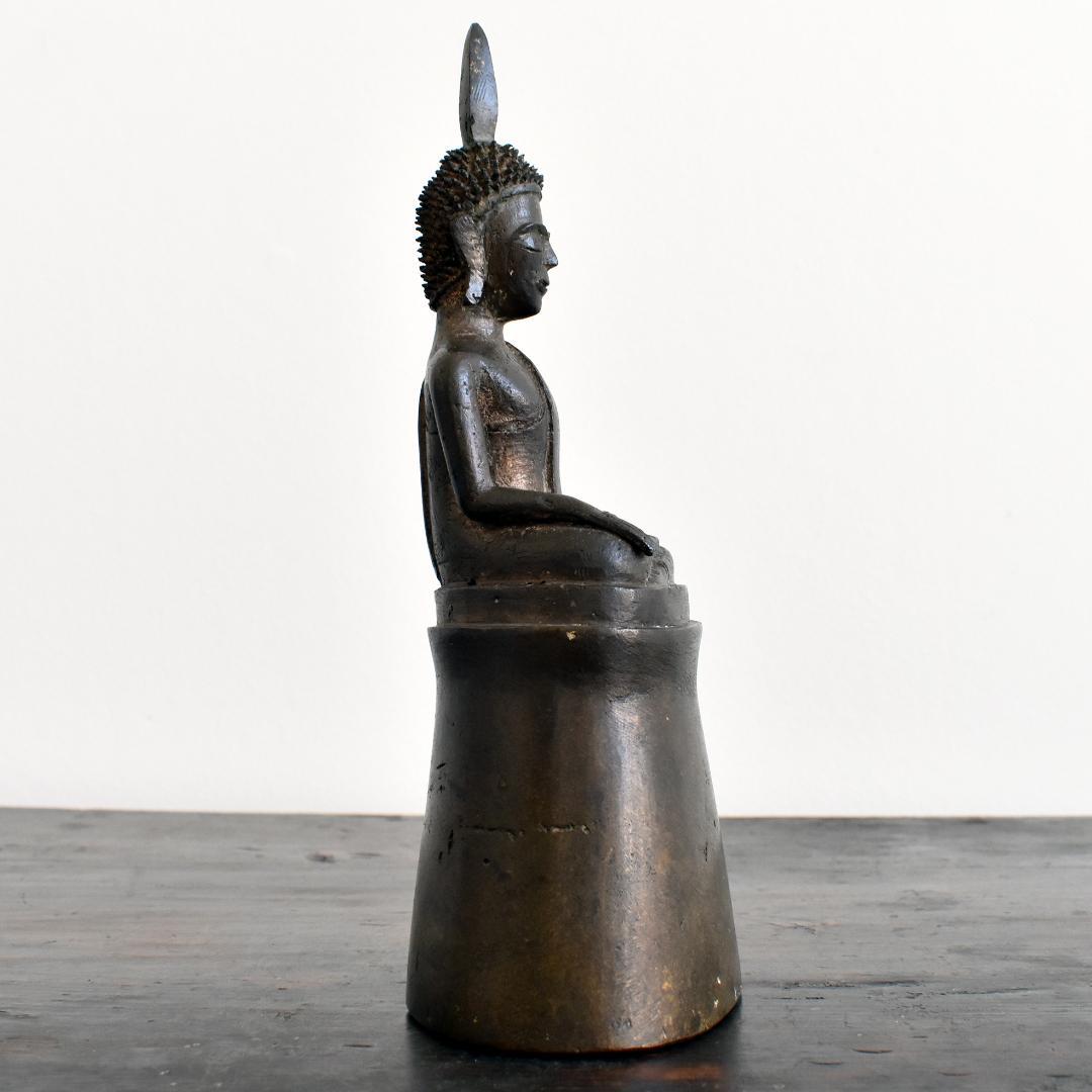 東南アジア ラオス18世紀頃 ランサーン王朝期 青銅仏 金銅仏 ブッダ 座仏タイ