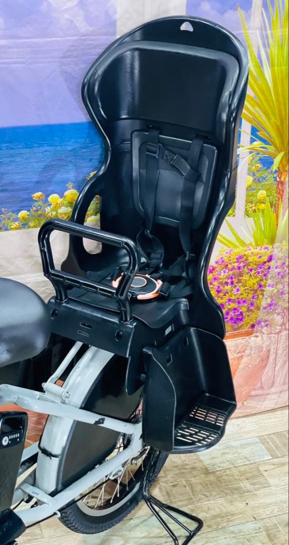 Y2232人気モデル！ビッケ12AH⭐️ブリヂストン子供乗せ電動アシスト自転車