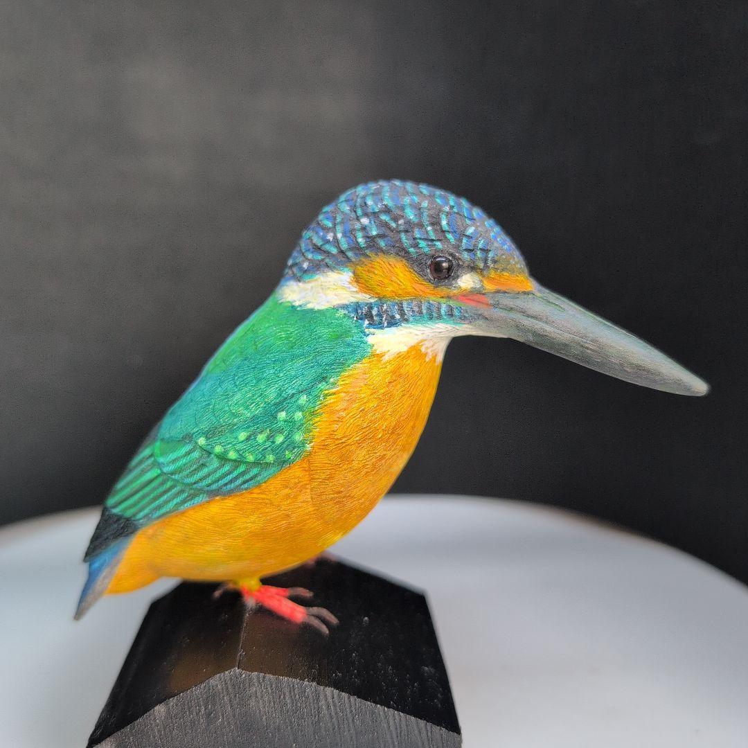 コーヒーヤロウさま専用　カワセミ バードカービング　　野鳥彫刻　木彫りの野鳥