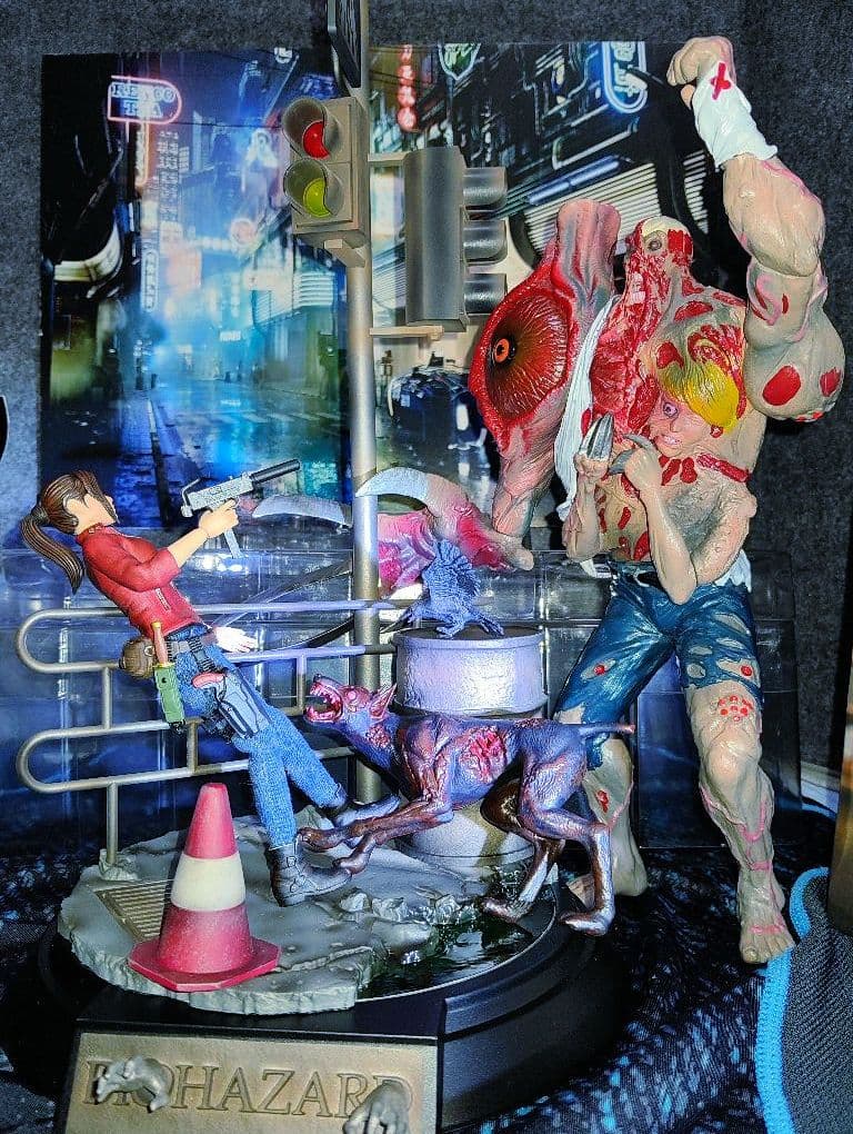 CAPCOM.[バイオハザード②(クレア＆バーキン＆ジオラマ台座)]