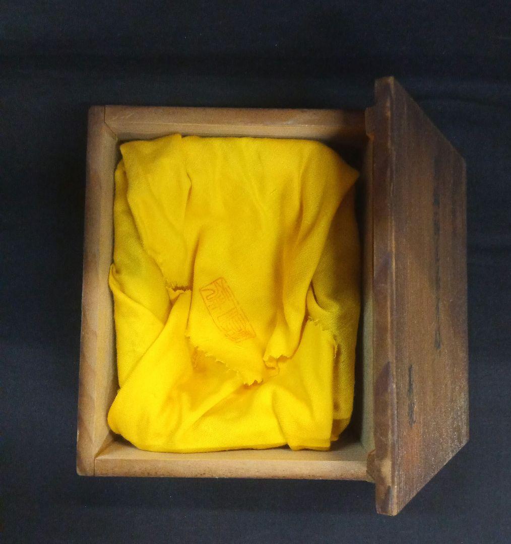 012.【寿悦】外縁額面長方鉢/ミニ盆栽鉢/木箱付き