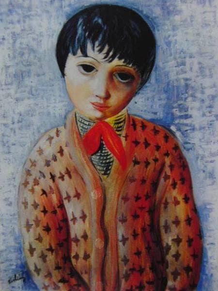 モイズ・キスリング、「Jeune Femme au Gilet orange」