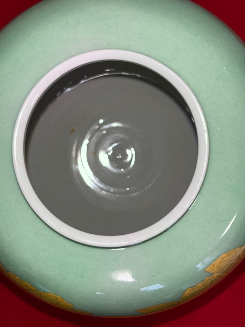 人間国宝 吉田美統 釉裏金彩 椿文 壷 共箱 共布 栞 Y32