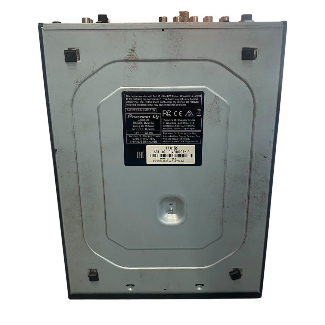 【ジャンク】Pioneer DJミキサー　DJM-S3 チャンネルミキサー