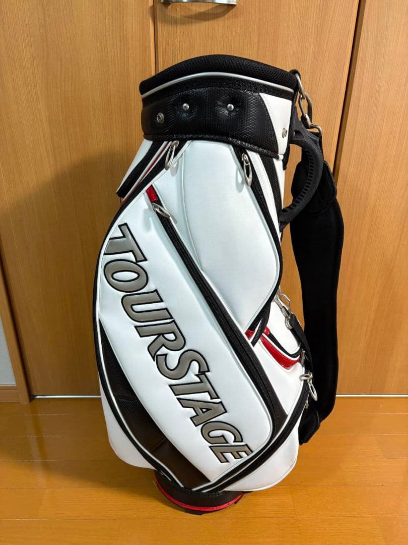 ツアーステージ キャディバッグ ホワイト/ブラック