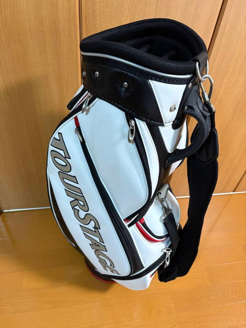 ツアーステージ キャディバッグ ホワイト/ブラック