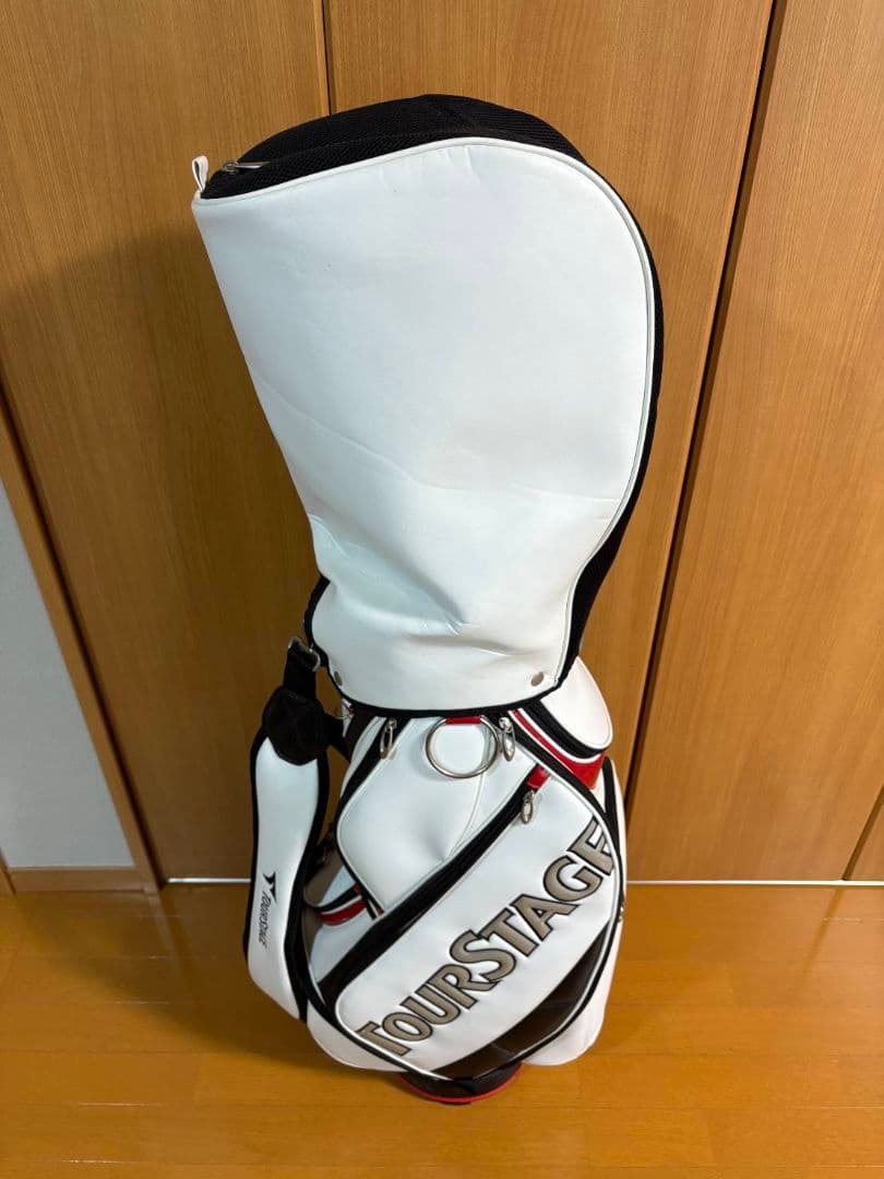 ツアーステージ キャディバッグ ホワイト/ブラック