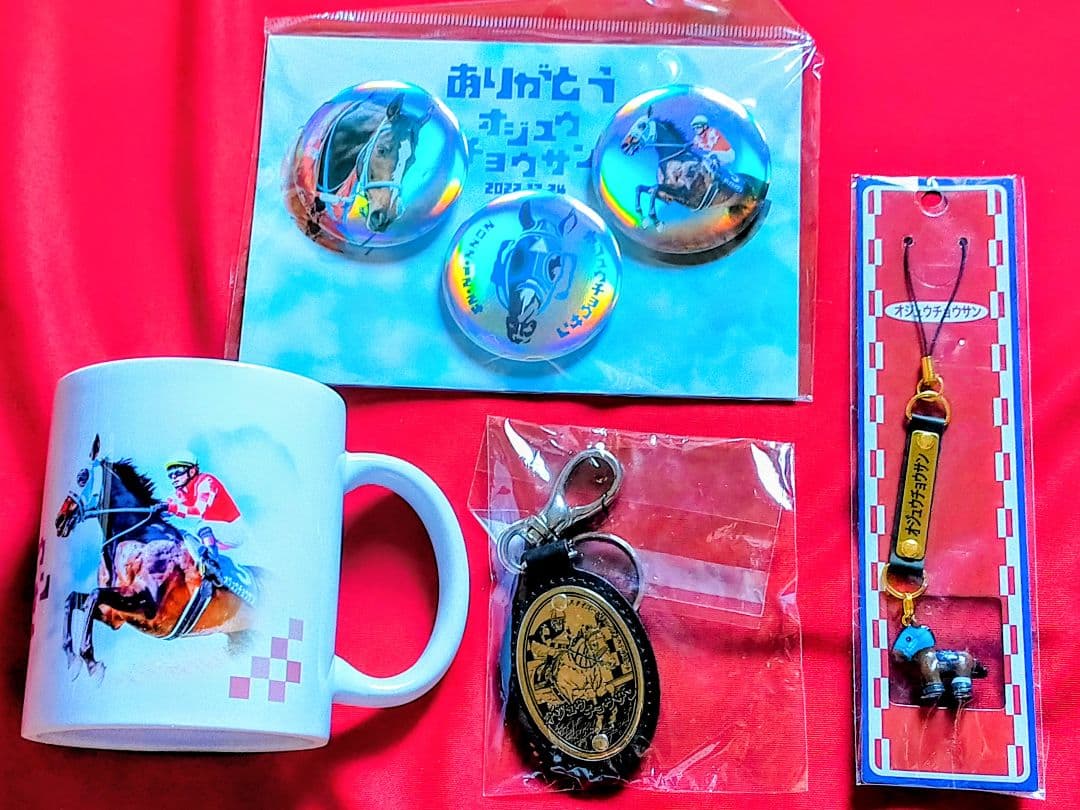 ◆　競馬　JRA　◆　オジュウチョウサン　◆革キーホルダー他◆グッズ４種セット◆