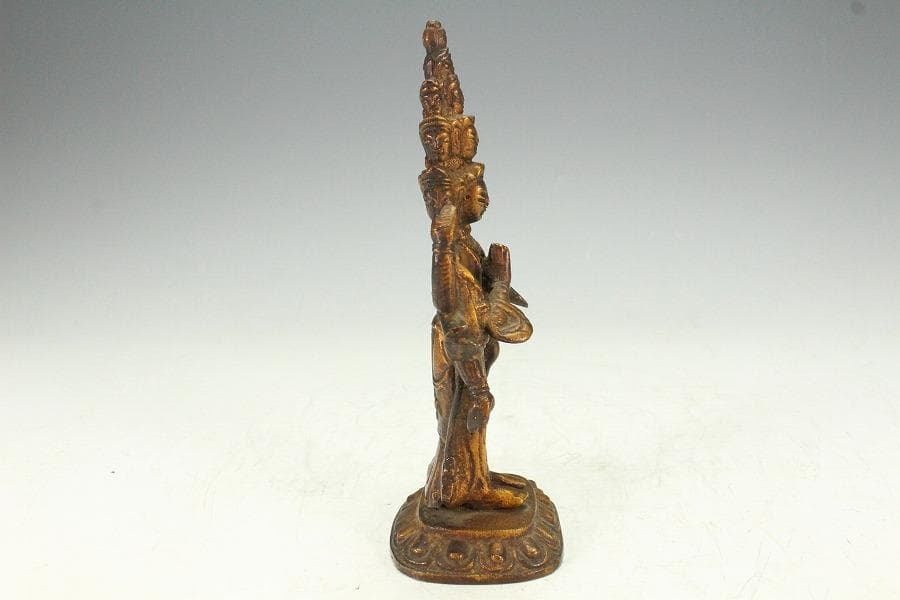 仏教美術 ガンダーラ 銅仏像(K-XA901)