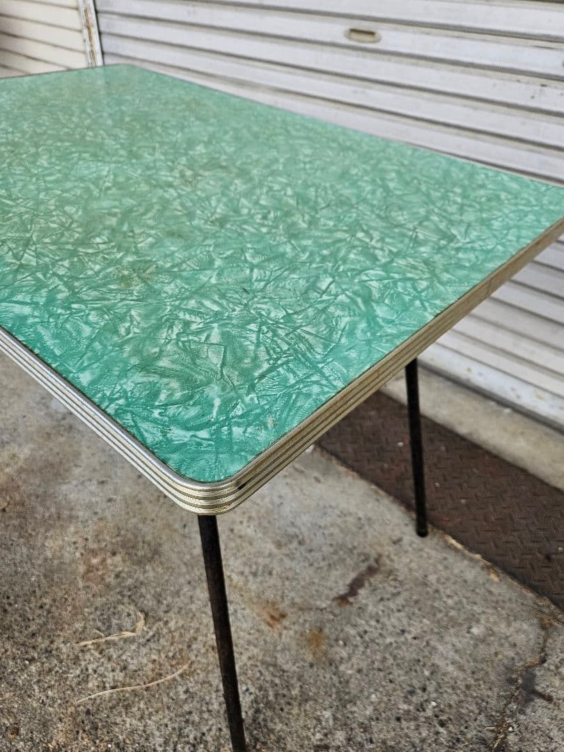 ジャパンヴィンテージ 鉄脚のテーブル 作業台 昭和レトロ 机 ワークテーブル