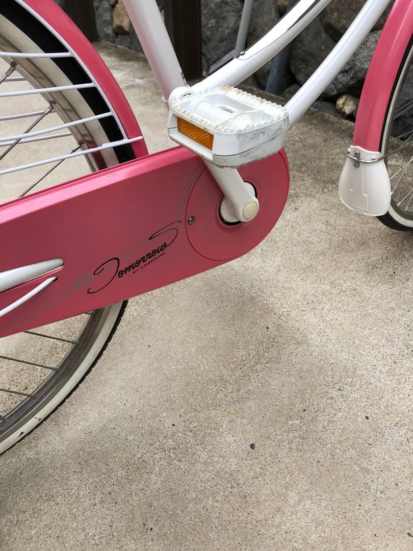 Kawamura シティサイクルホワイトピンク　24㌅内装3段　ママチャリ