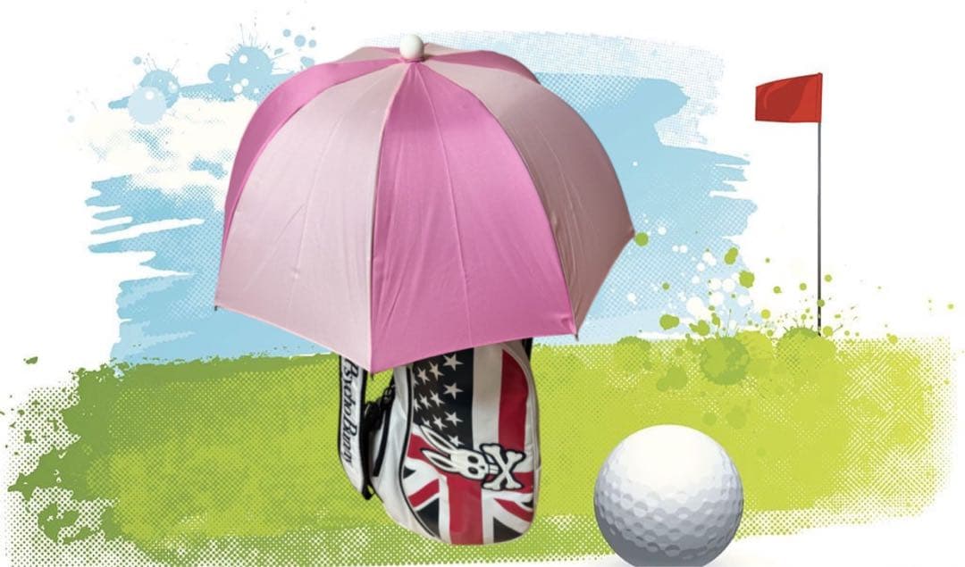 Psycho Bunny キャディバッグ アメリカ・イギリス国旗デザイン