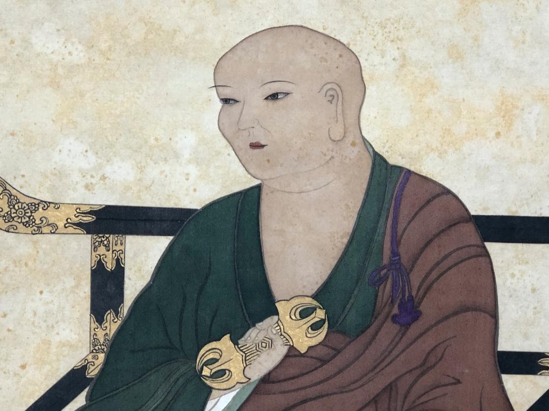 【 肉筆仏画 】　空海　アーンク　桐箱付　蔵出し