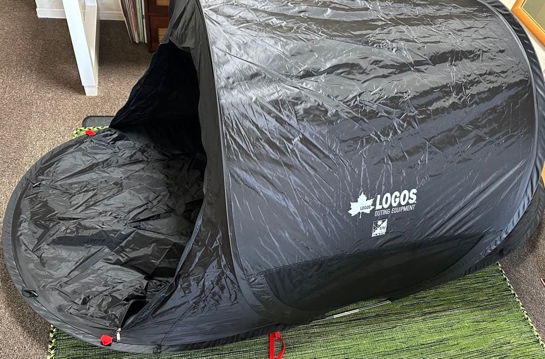 LOGOS(ロゴス)UV ワンタッチテント ポップアップテント ブラック 黒