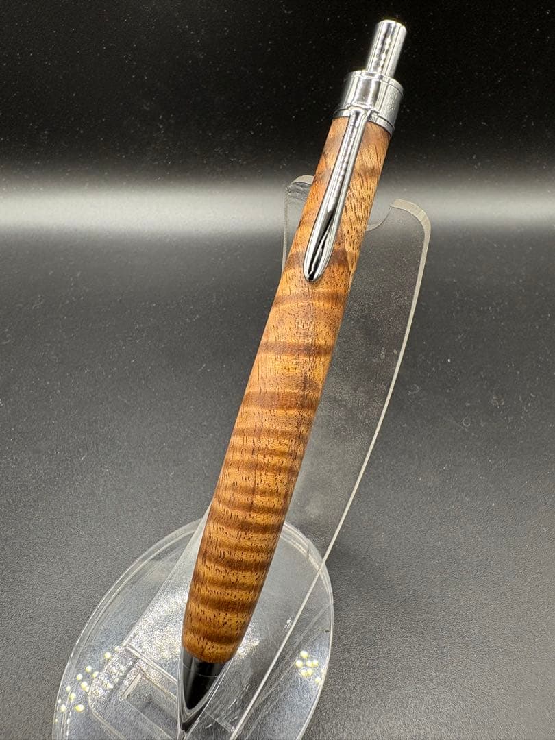 502極上　ハワイアンカーリーコア　ツートン　木軸シャーペン　ボールペン