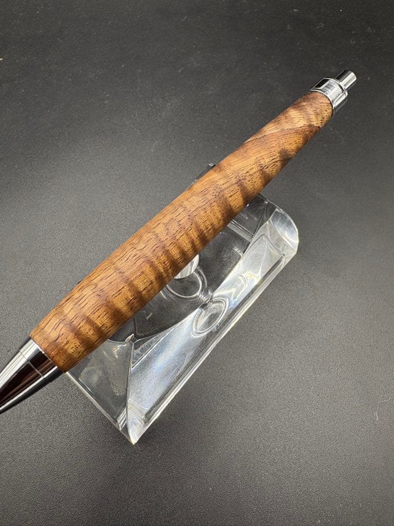 502極上　ハワイアンカーリーコア　ツートン　木軸シャーペン　ボールペン