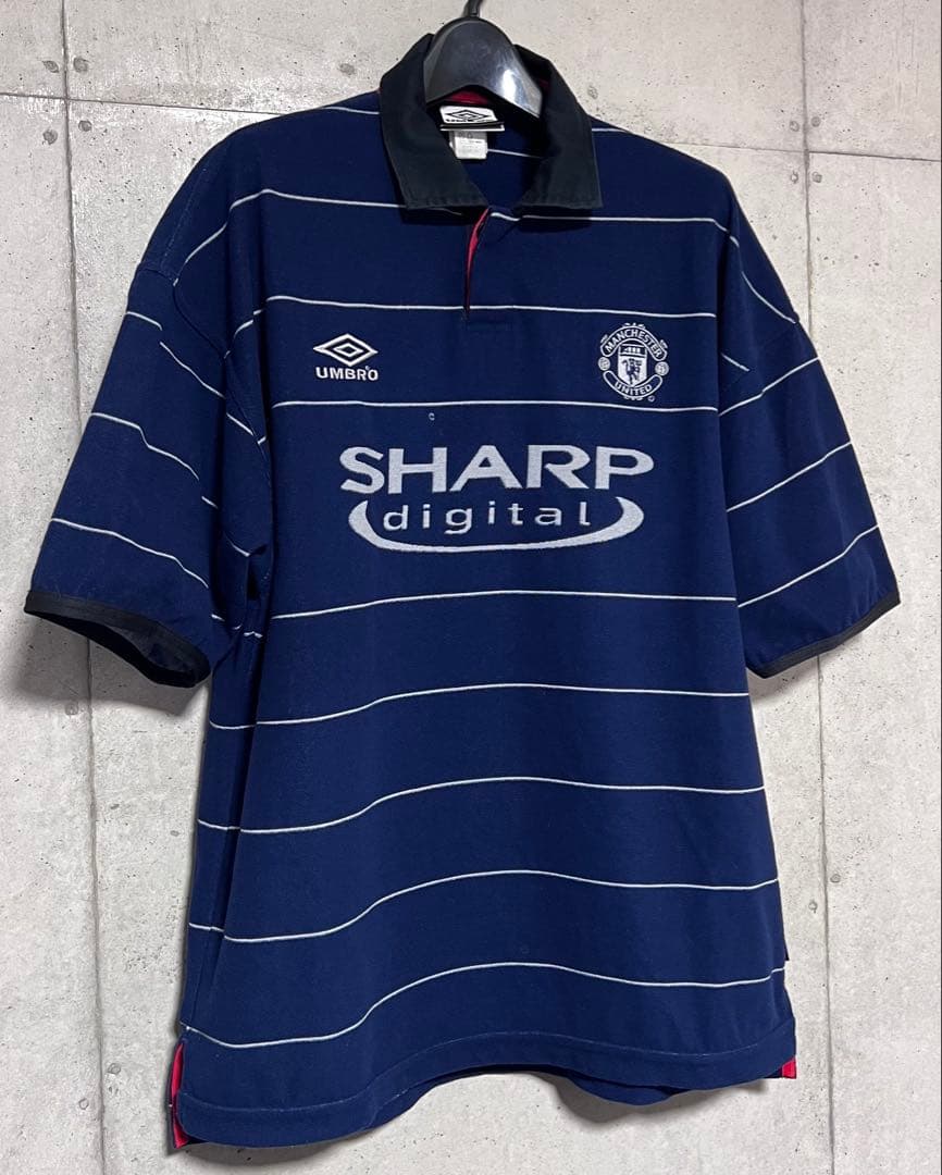 【美品！】99/00 マンチェスター・U パイル地【Lサイズ】アウェイ