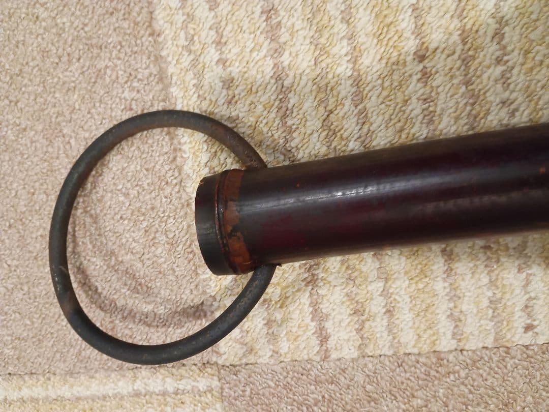 魚　鯛　縁起物　アンティーク古民家骨董囲炉裏吊 自在鉤 竹製 自在鍵 古道具