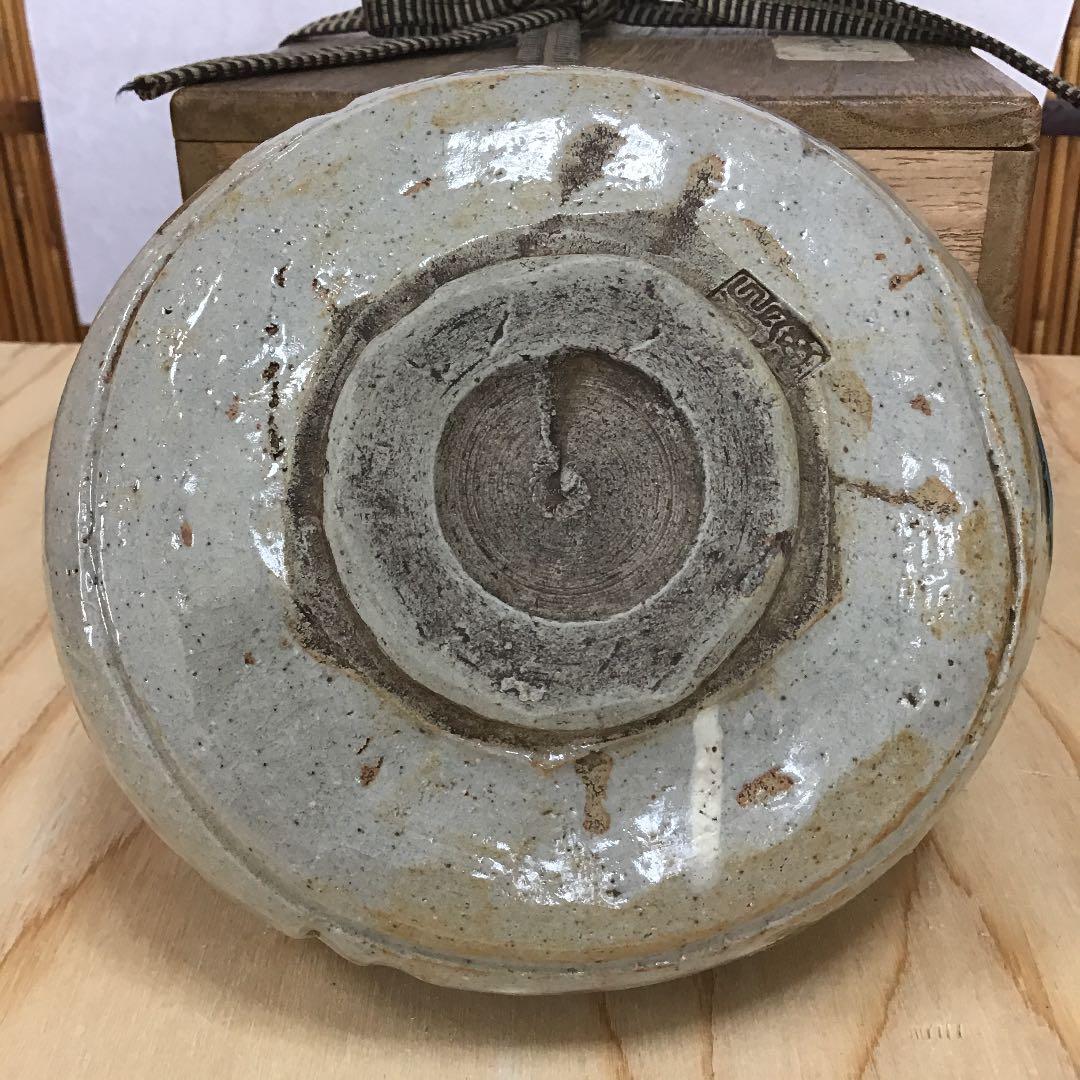 骨董品 茶道具 茶碗 ふるみ織部 茶碗 共箱 Ｎ247C