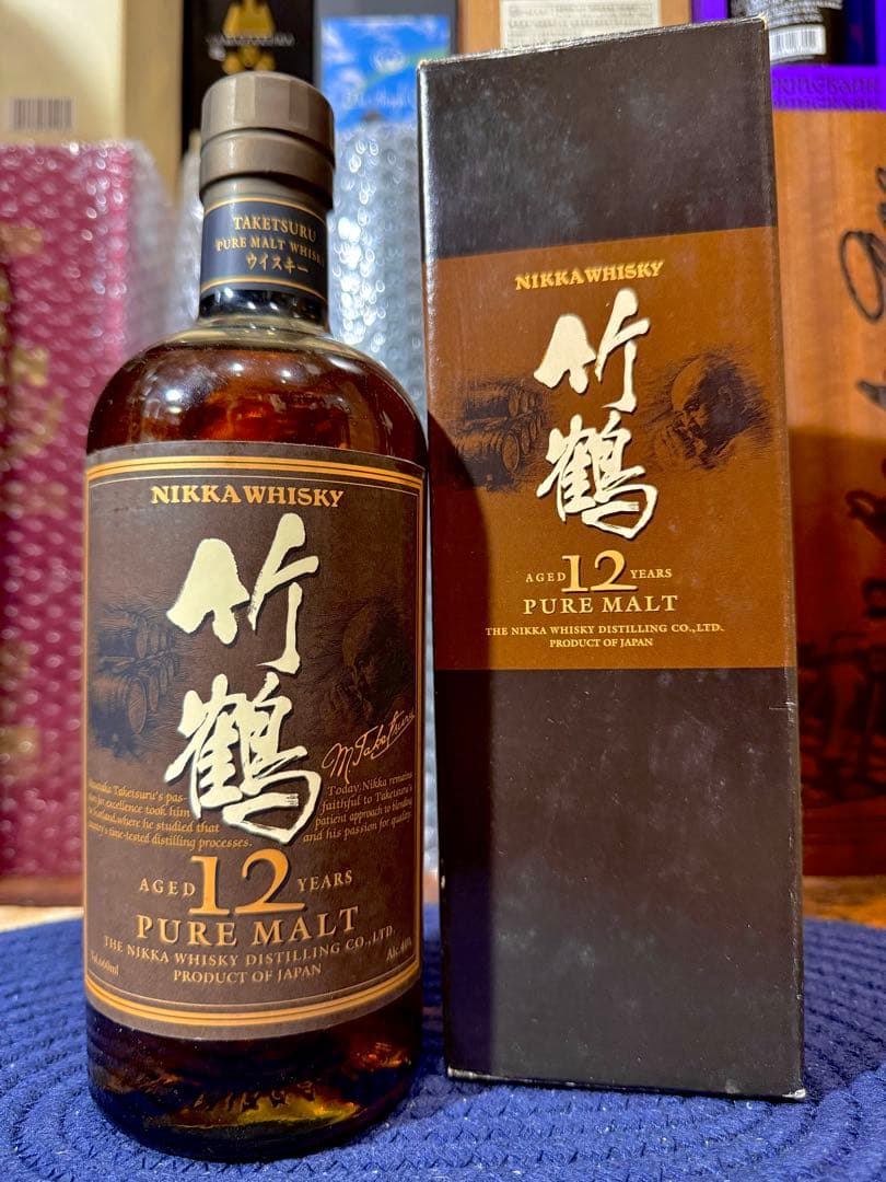 【希少】ニッカ 竹鶴 12年 ピュアモルト ウイスキー