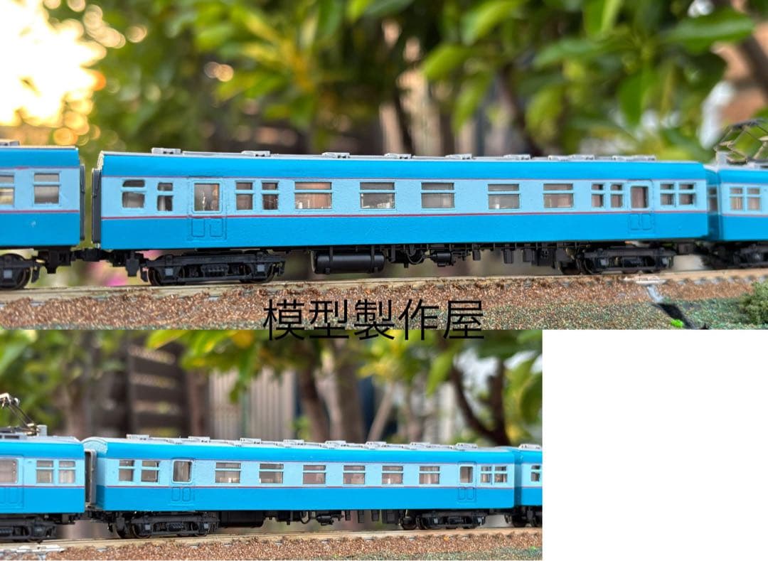 広窓流電モハ52 アイスキャンディー色　KATO改造　4両セット　他サイト出品中