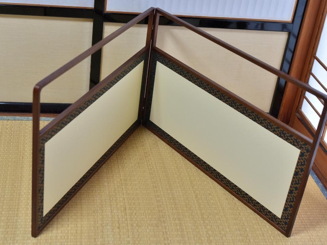 こまつなぎ　風炉先屛風【極上品】お茶道具／共箱