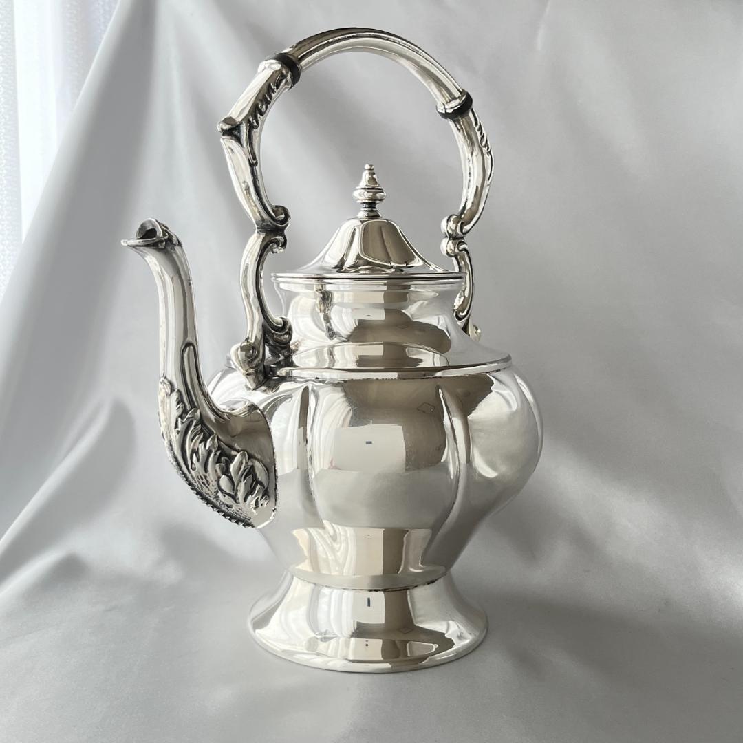 メロンフォルムのティーポット / ケトル【シルバープレート】