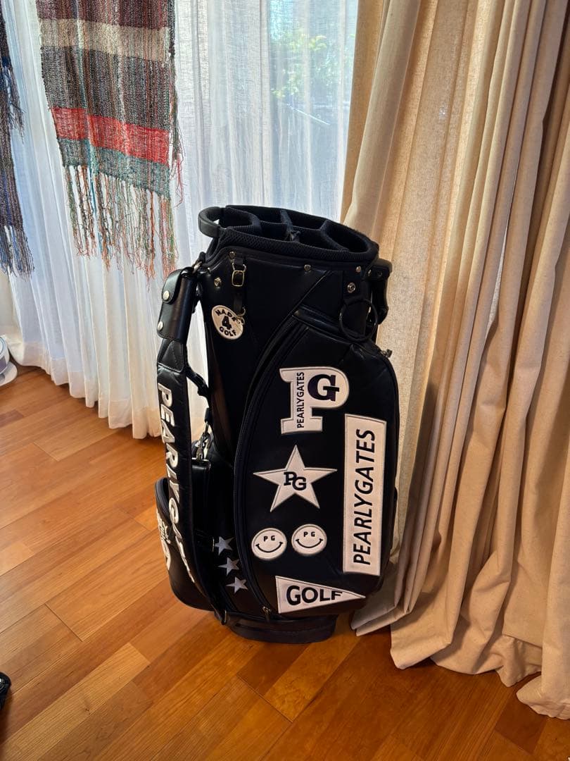 パーリーゲイツ　ロゴ入り　キャディバッグ 紺