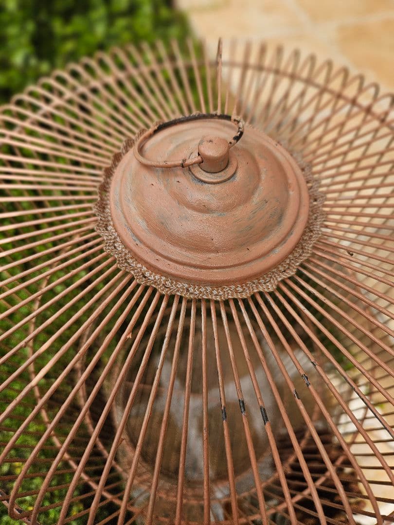 フランスアンティーク風　鳥かご　ピンク　シャビー　ブロカント