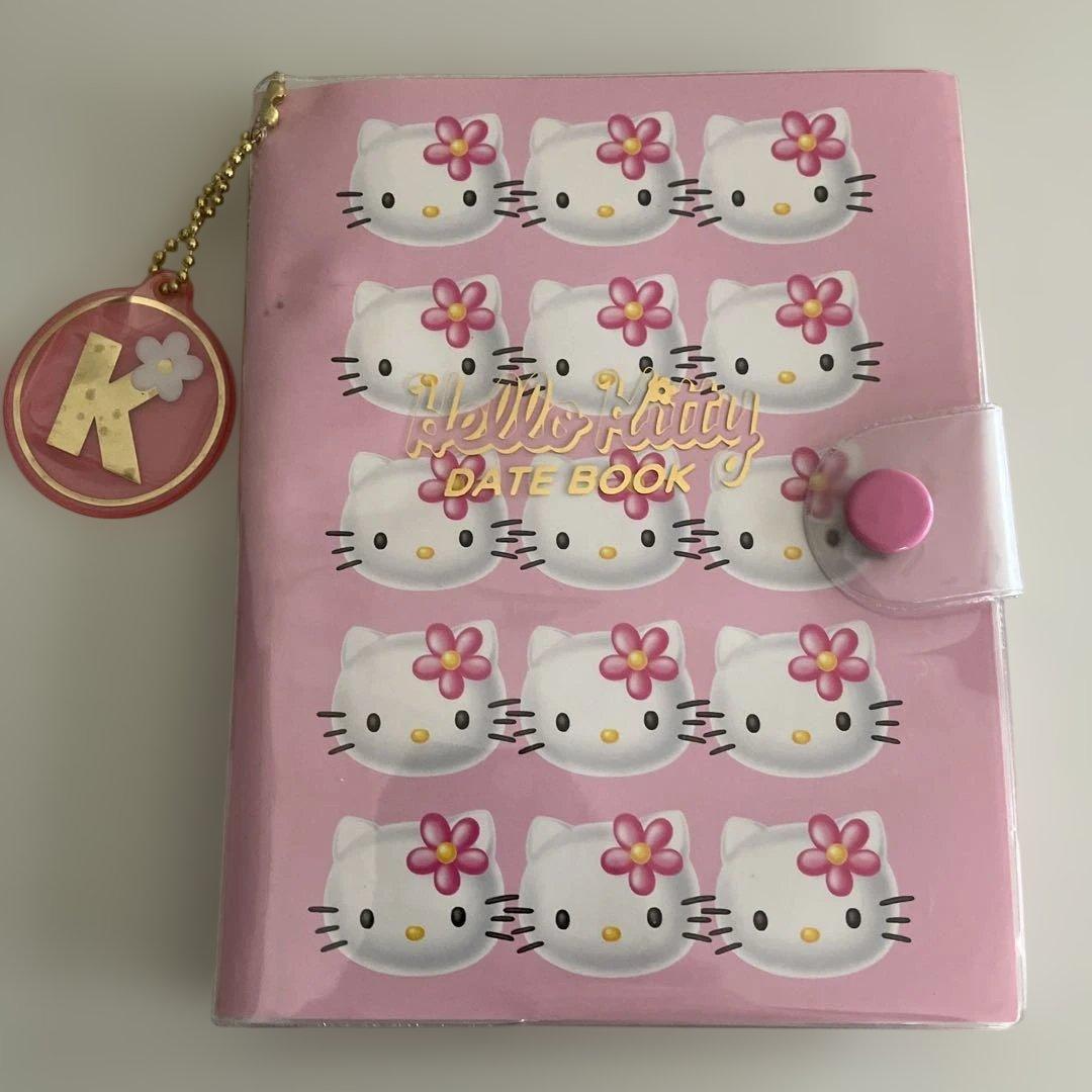 希少　ハローキティ スケジュール帳　DATEBOOK カオハナキティ　レトロ