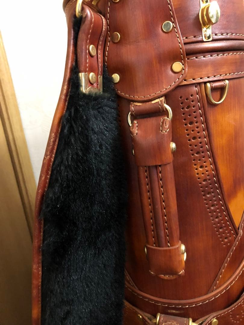 としゆき　超希少　最高級本革キャディバッグ　ゴルフバッグ