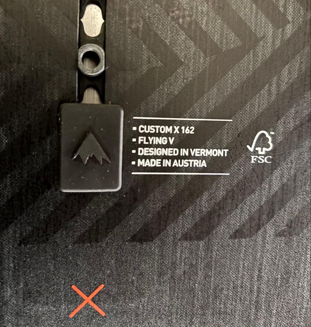 BURTON CUSTOM X 162cm ブラック　Camber