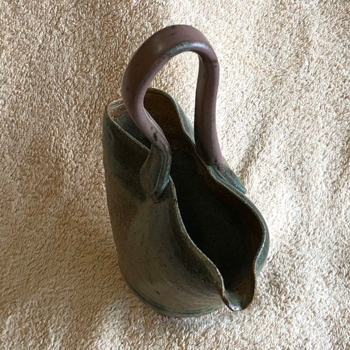 陶芸作品　取手付き酒器(1点もの)　作家:「哲瓶」