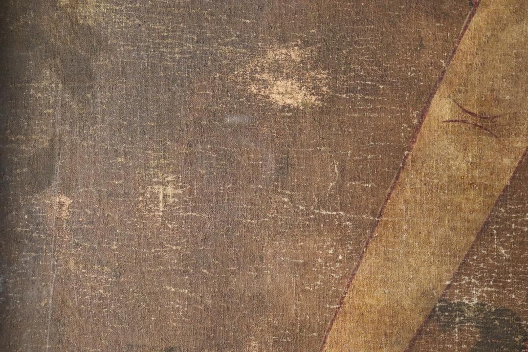 仏教美術 「阿弥陀如来図」 彩色 肉筆 60号 高麗仏画 時代古玩 唐物骨董