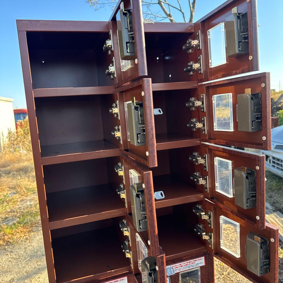 シューズロッカー 鍵付き 16足収納 銭湯 ロッカー